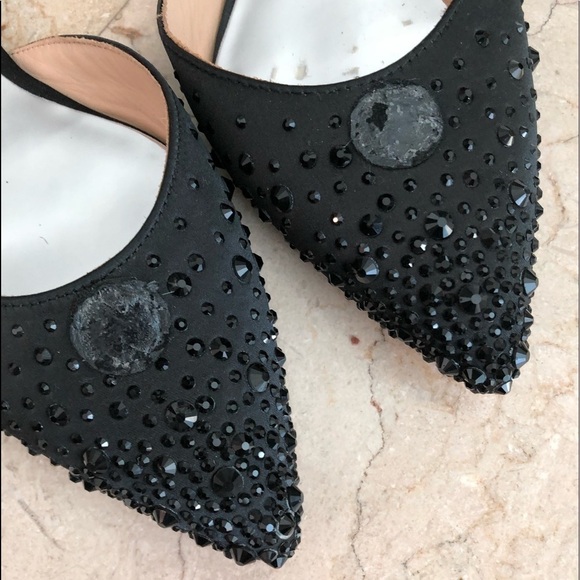 Badgley Miscka Women’s Haddie Loafer Flat Missing The Front Crystal Flower - Picture 2 of 16